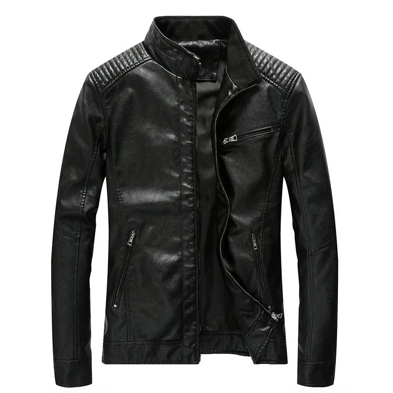 Venturous Men's Leather Slim Jacket