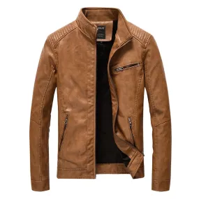 Venturous Men's Leather Slim Jacket