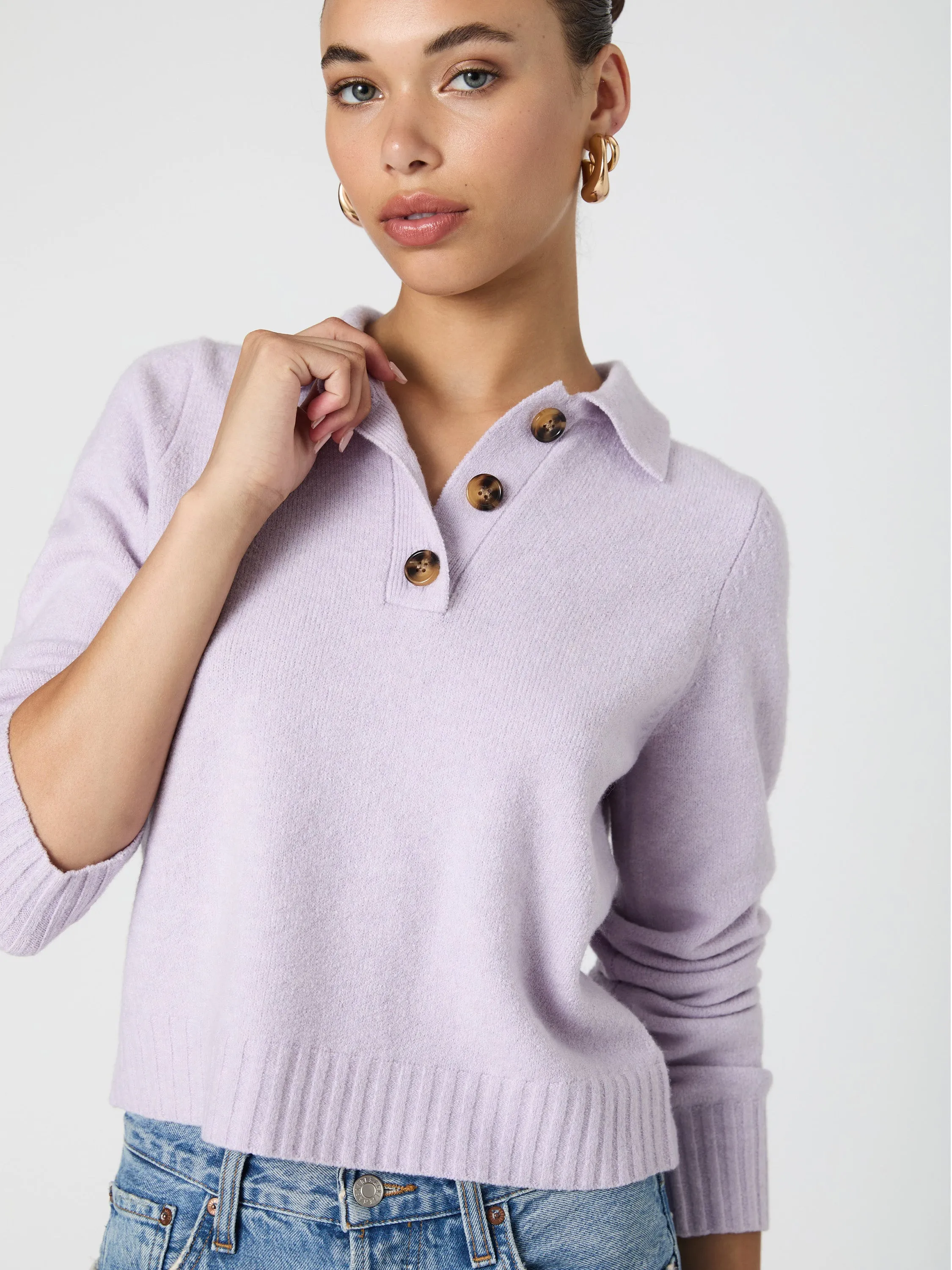 Vhari Long Sleeve Polo Sweater