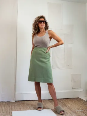 Vintage Sage Green Pencil Skirt