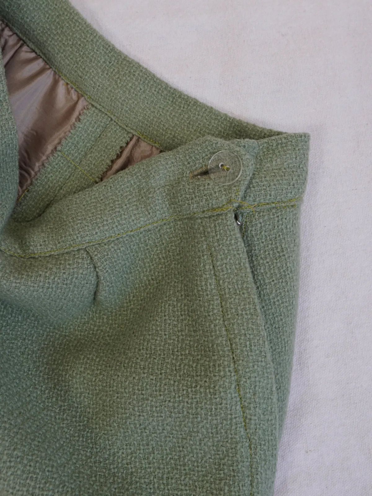 Vintage Sage Green Pencil Skirt