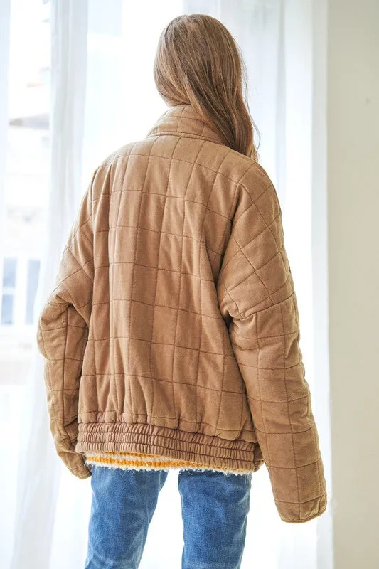 Washed Soft Comfy Quilting Jacket