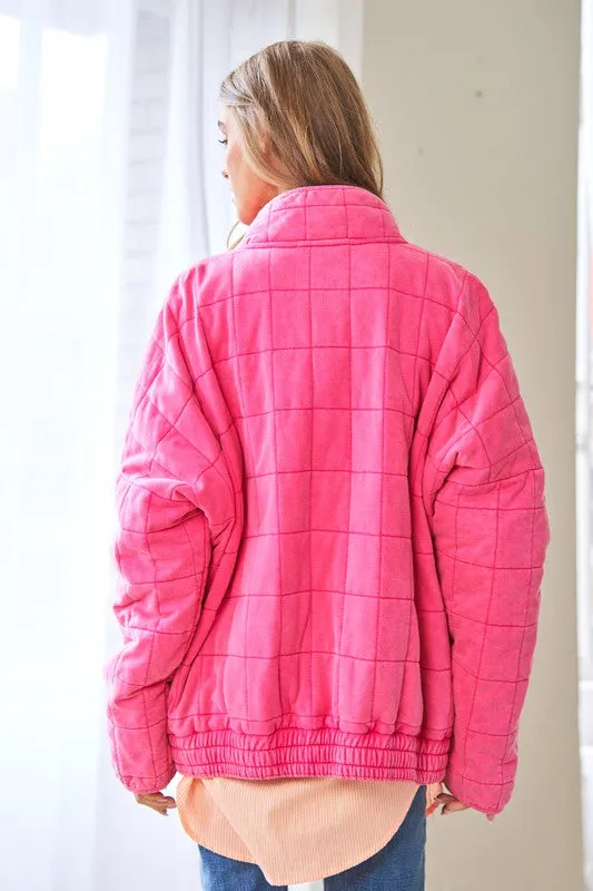 Washed Soft Comfy Quilting Jacket