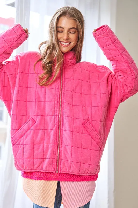 Washed Soft Comfy Quilting Jacket