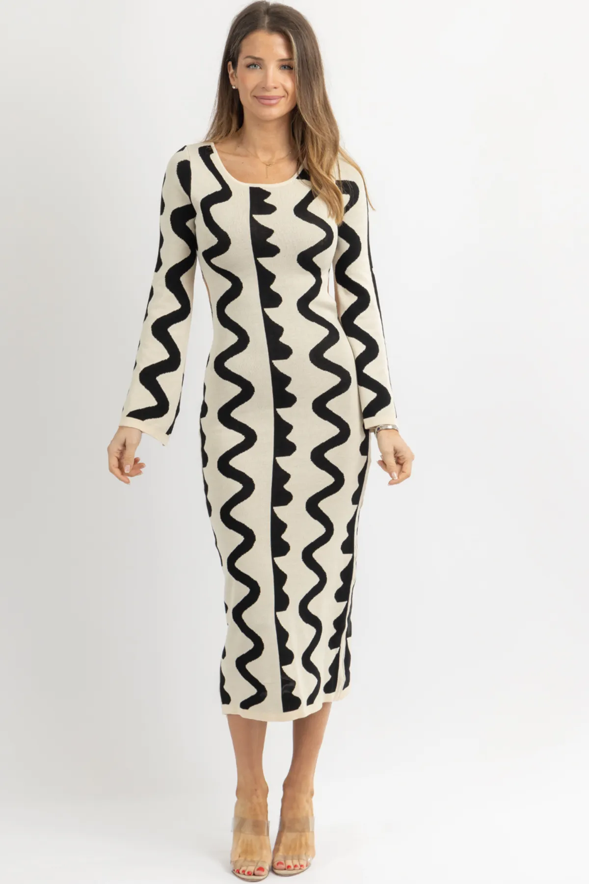 WAVY KNIT MAXI DRESS