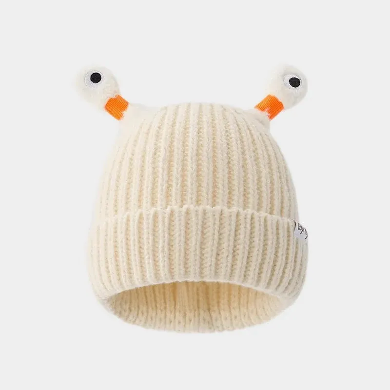 Winter Parent-Child Cute Glowing Little Monster Knit Hat