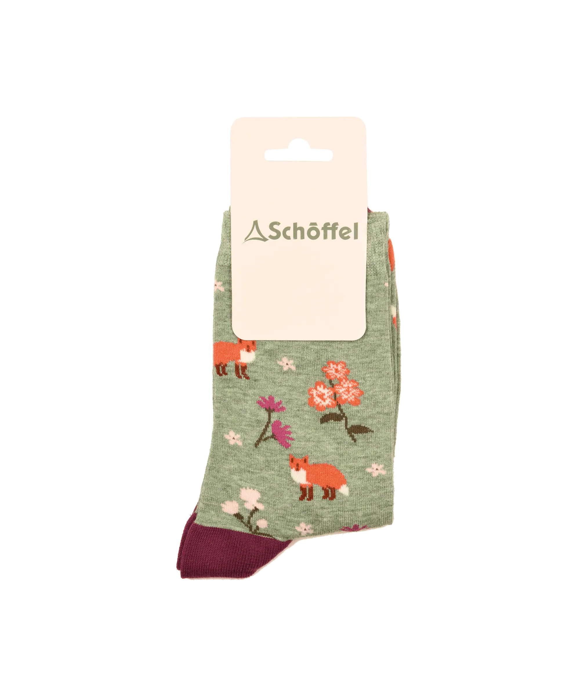 Women's Cotton Socks - Sage Fox