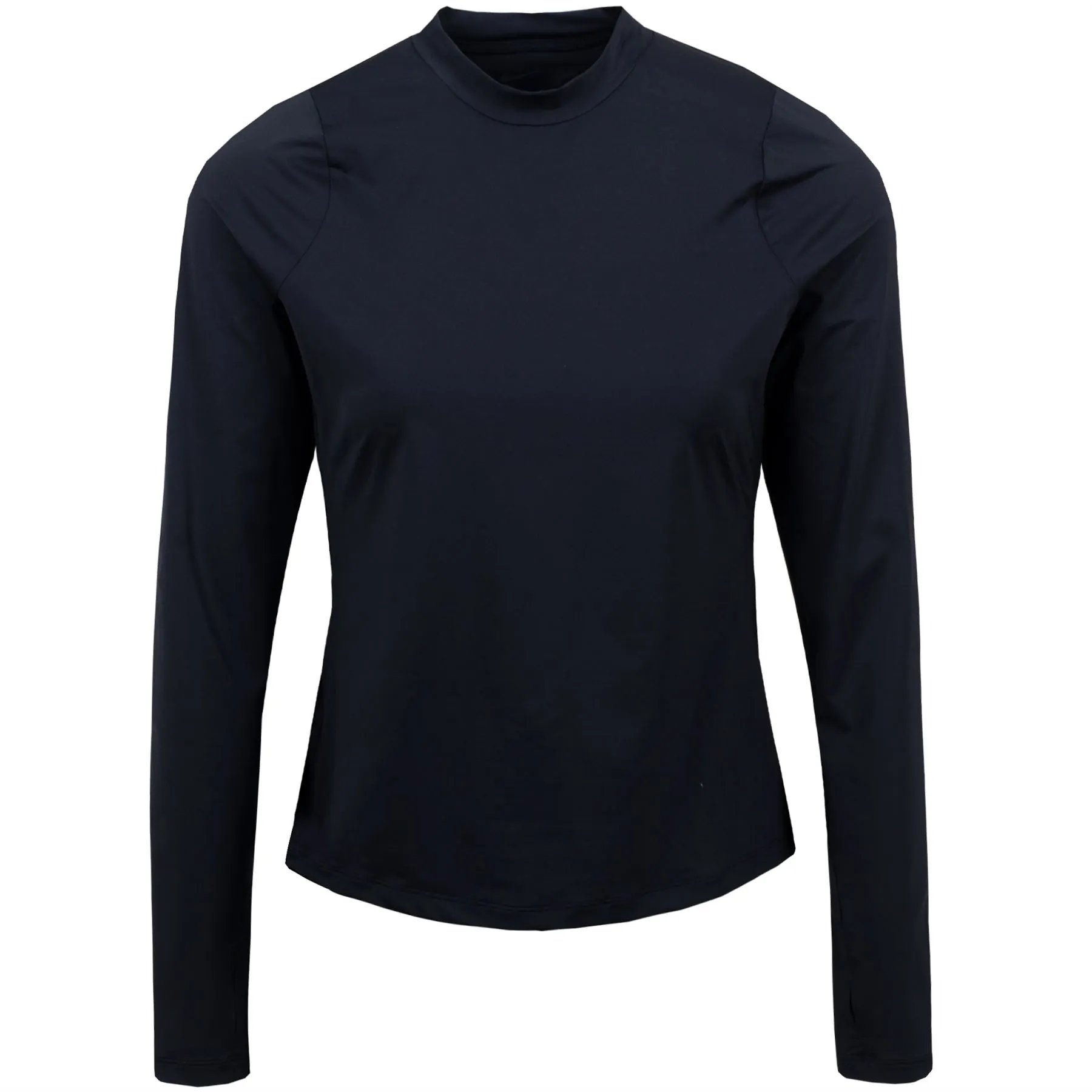 Womens Dri-Fit UV Victory LS Crew Top Black - SS22