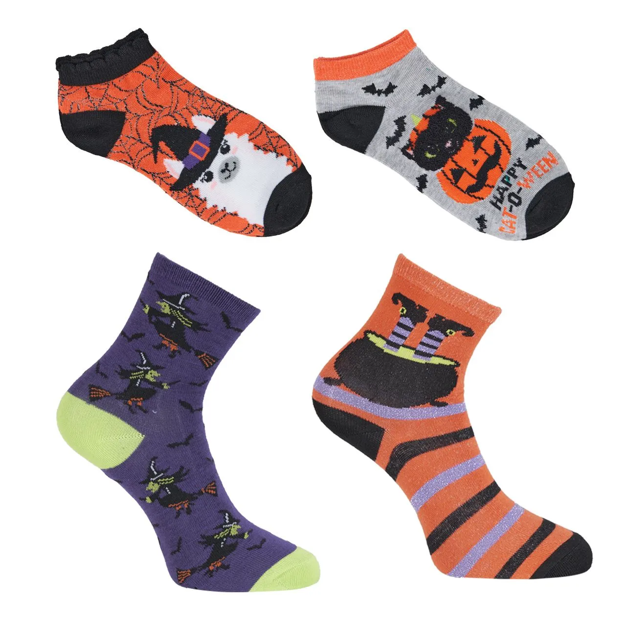 *Women's Halloween No-Show and Crew Socks