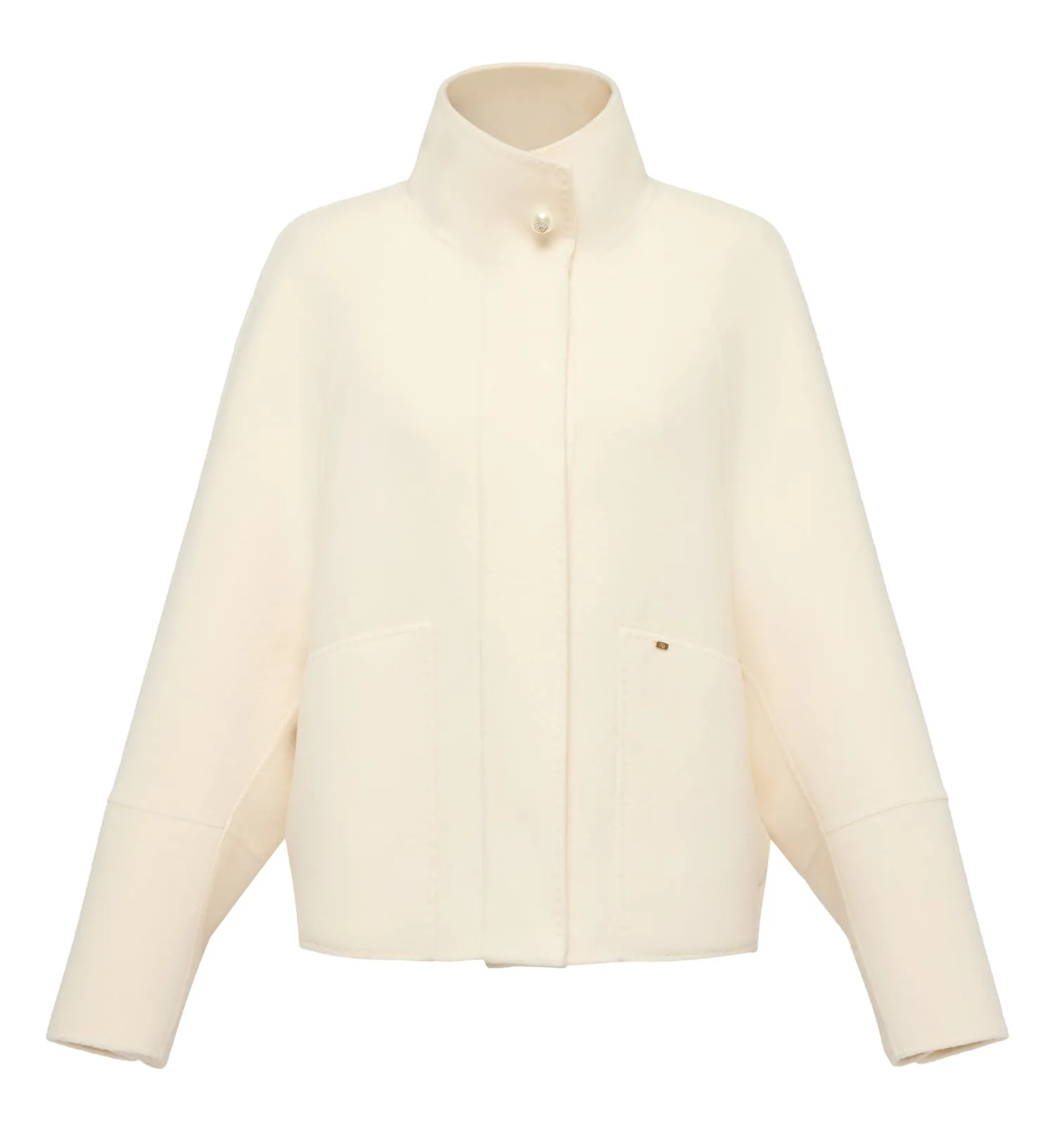 YAYING Cloud Cashmere Stand Collar Coat