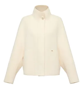 YAYING Cloud Cashmere Stand Collar Coat