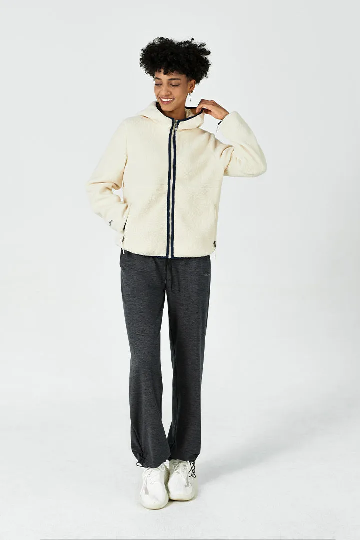 Zip-Up Hooded Sherpa Jacket