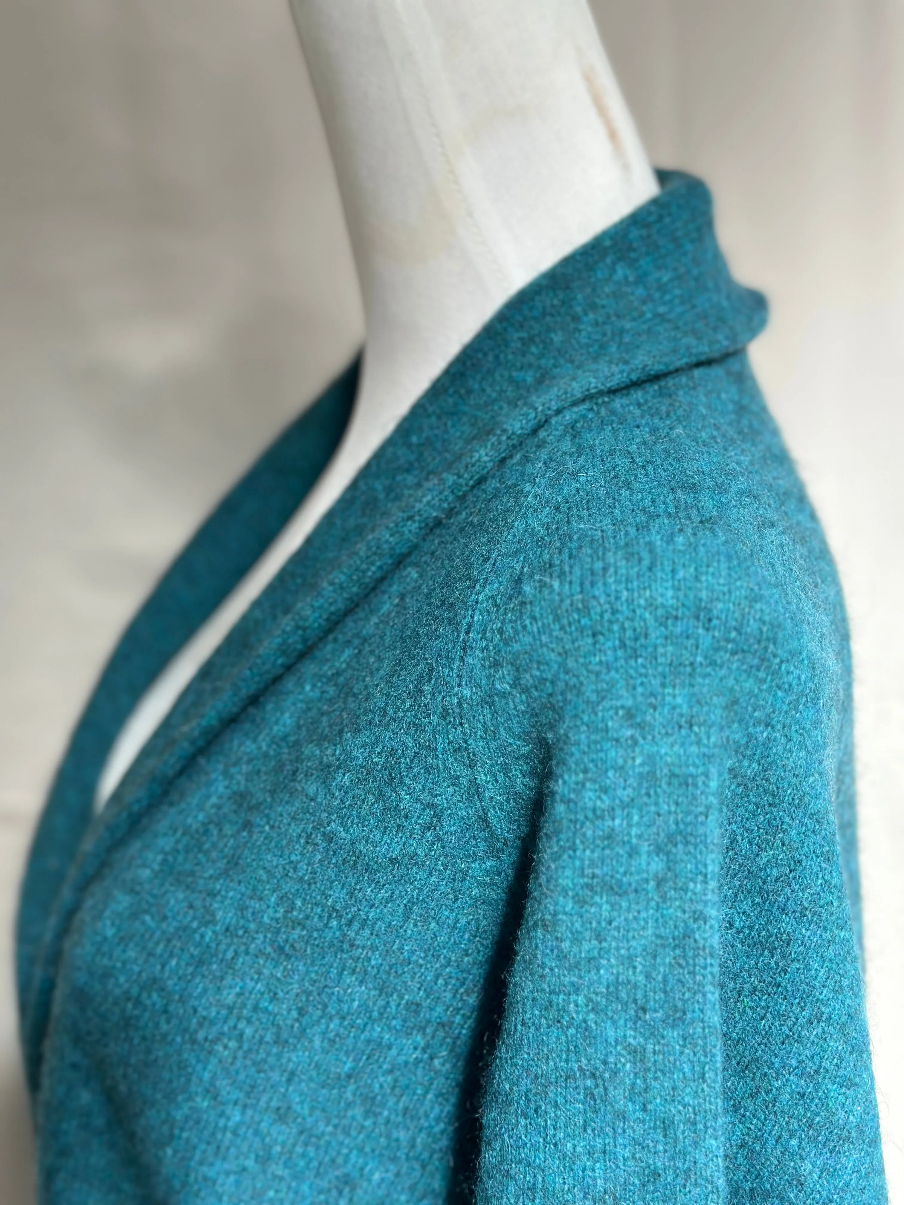 Zonia Long Yak Sweater Coat - Dark Aqua